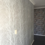 Stone wall and tree wallpaper