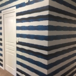 Tallebudgera wallpaper installation - Shibori Stripe