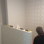 Wallpaper Install in bathroom - Hamilton Brisbane