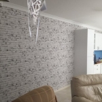 White Brick wallpaper installation - Brisbane
