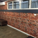 brick wallpaper install - The Grange