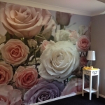 rose wall mural installation - Gold Coast