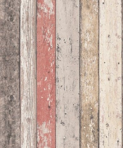 Albany Wallpaper - Albany Fashion Collection - Wood Panelling - red