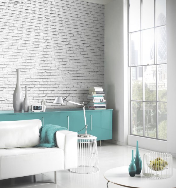Arthouse Wallpaper - White Brick