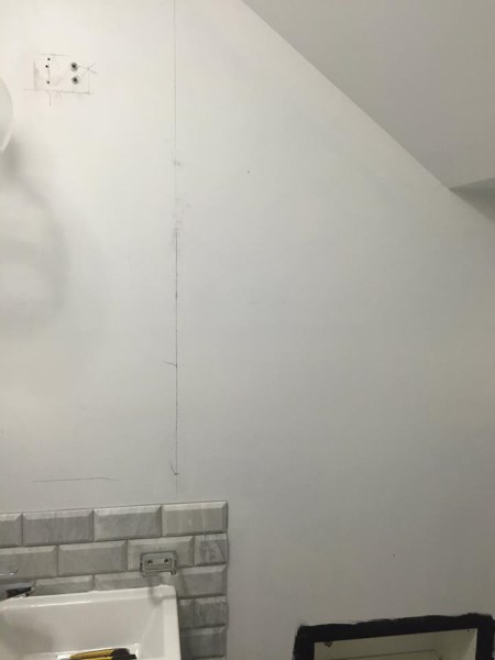 before installing wallpaper in Woolowin powder room