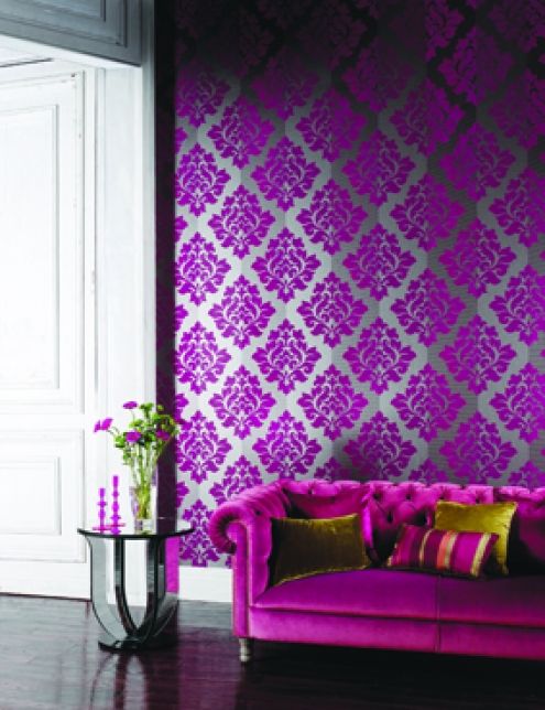 Arthouse Wallpaper - Twilight Collection Nightfall Pink