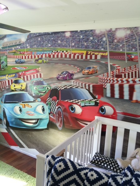 cars mural installation Brisbane