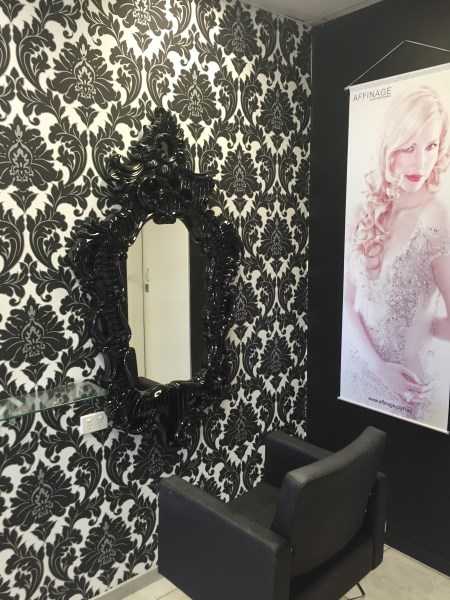 wallpaper installation Brisbane hair salon